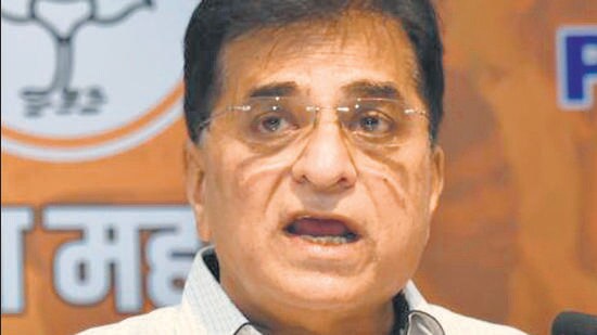 Mumbai, India - Nov. 11, 2020:Kirit Somaiya press conference at BJP office on land purchased by Late Anvay Naik and Rashmi Thackeray at Murud,Raigad in Mumbai, India, on Wednesday, November 11, 2020.(HT PHOTO)