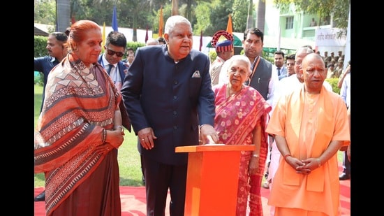 The event at the police training school was also graced by U.P. governor Anandiben Patel. (Twitter)