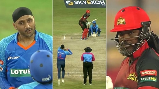Gayle seemed to take a couple of seconds to process the delivery (Twitter)