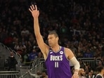 Brook Lopez #11 of the Milwaukee Bucks
