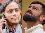 Congress Lok Sabha MP Shashi Tharoor and Indian batsman Virat Kohli. Congress Lok Sabha MP Shashi Tharoor and Indian batsman Virat Kohli.