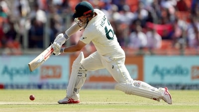 Australia posted xx/x in xx overs at Stumps in the final session, and trail by xx runs. xx and xx will resume batting on Day 5. (ANI)
