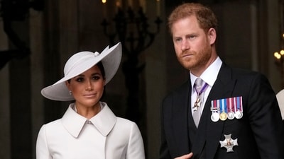 Prince Harry and Meghan Markle were accused of forcing royal titles on children. (AP) Prince Harry and Meghan Markle were accused of forcing royal titles on children. (AP)