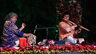 Flautist Rakesh Chaurasia during the 74th edition of the Shriram Shankarlal Music Festival 2023. (Vipin Kumar/HT Photo) Flautist Rakesh Chaurasia during the 74th edition of the Shriram Shankarlal Music Festival 2023. (Vipin Kumar/HT Photo)