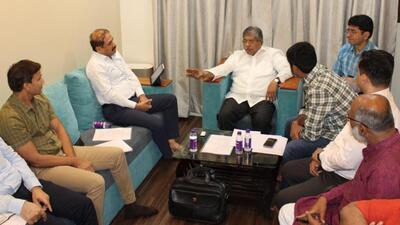 Patil held a review meeting on Sunday with Pune and Pimpri Chinchwad Municipal Corporation (PCMC) administration, PMPML and contractors. (HT PHOTO)