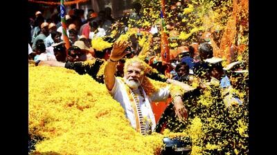 Prime Minister Narendra Modi inaugurated the 118 km-long Bengaluru-Mysuru expressway project in Mandya (PTI)