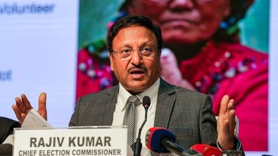 Chief Election Commissioner (CEC) Rajiv Kumar. (PTI) Chief Election Commissioner (CEC) Rajiv Kumar. (PTI)