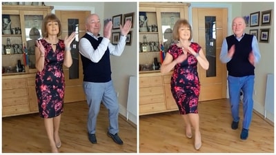 Joan & Jimmy performing to Jhoome Jo Pathaan. Joan & Jimmy performing to Jhoome Jo Pathaan.