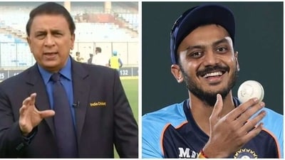 Sunil Gavaskar and Axar Patel Sunil Gavaskar and Axar Patel