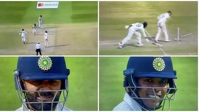 Virat Kohli and Umesh Yadav react after the latter was run-out on Day 4 (Screengrab) Virat Kohli and Umesh Yadav react after the latter was run-out on Day 4 (Screengrab)