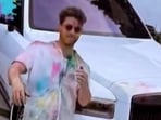 Nick Jonas celebrated the Holi festival at his Los Angeles home with his wife Priyanka Chopra. In an unseen video, he tried applying colour on his white car. Nick Jonas celebrated the Holi festival at his Los Angeles home with his wife Priyanka Chopra. In an unseen video, he tried applying colour on his white car.