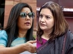 Trinamool Congress MP Mahua Moitra and Shiv Sena (UT) MP Priyanka Chaturvedi Trinamool Congress MP Mahua Moitra and Shiv Sena (UT) MP Priyanka Chaturvedi
