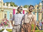 RRR actors Jr. NTR and Ram Charan in the song Naatu Naatu. (PTI)
