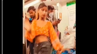A grab from the recent viral video that shows a girl recording her friend dancing inside the Delhi Metro train. (Photo: Twitter) A grab from the recent viral video that shows a girl recording her friend dancing inside the Delhi Metro train. (Photo: Twitter)