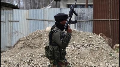 A hideout raided by a joint team of security forces was the second one to be busted in Jammu and Kashmir in 24 hours (HT File Photo/Waseem Andrabi) A hideout raided by a joint team of security forces was the second one to be busted in Jammu and Kashmir in 24 hours (HT File Photo/Waseem Andrabi)