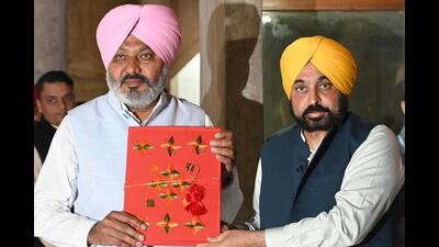AAP’s state chief spokesperson Malvinder Singh Kang said the Bhagwant Mann government is now working dedicatedly to bringing the state’s economy back on track. (Hindustan Times)