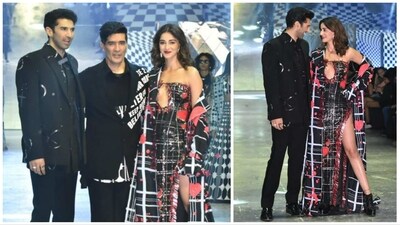 Aditya Roy Kapur and Ananya Panday walked the ramp together at Lakme Fashion Week. (Varinder Chawla) Aditya Roy Kapur and Ananya Panday walked the ramp together at Lakme Fashion Week. (Varinder Chawla)