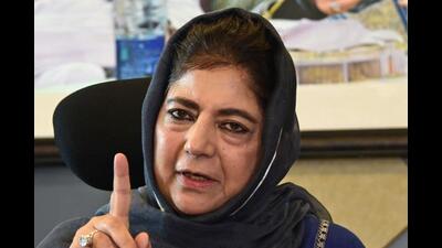 Former chief minister of Jammu and Kashmir and president of the People’s Democratic Party (PDP), Mehbooba Mufti on Monday said that the assembly elections in Jammu and Kashmir will be held only when the situation was “conducive” for the BJP. (HT File Photo) Former chief minister of Jammu and Kashmir and president of the People’s Democratic Party (PDP), Mehbooba Mufti on Monday said that the assembly elections in Jammu and Kashmir will be held only when the situation was “conducive” for the BJP. (HT File Photo)