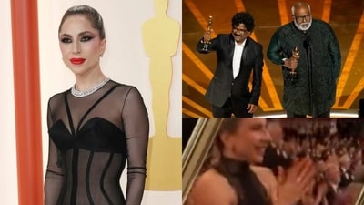 Lady Gaga gave Naatu Naatu a standing ovation after the Telugu song was announced as the Oscar winner. Lady Gaga gave Naatu Naatu a standing ovation after the Telugu song was announced as the Oscar winner.