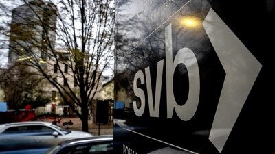 A sign outside a Silicon Valley Bank branch in Frankfurt, Germany, on Monday, March 13, 2023. (AP Photo/Michael Probst) A sign outside a Silicon Valley Bank branch in Frankfurt, Germany, on Monday, March 13, 2023. (AP Photo/Michael Probst)