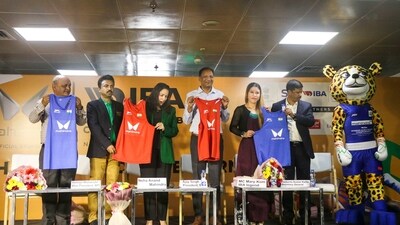 New Delhi: Boxer MC Mary Kom, Ajay Singh, President, BFI, and others during the unveiling of the Indian Team Jersey for the IBA Women�s World Boxing Championships 2023, in New Delhi, Monday, March 13, 2023. (PTI Photo)(PTI03_13_2023_000212A) (PTI) New Delhi: Boxer MC Mary Kom, Ajay Singh, President, BFI, and others during the unveiling of the Indian Team Jersey for the IBA Women�s World Boxing Championships 2023, in New Delhi, Monday, March 13, 2023. (PTI Photo)(PTI03_13_2023_000212A) (PTI)