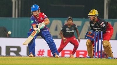 While DC lost Shafali Verma early, Alice Capsey ensured they got off to a good start on a day when captain Meg Lanning could not fire. (PTI) While DC lost Shafali Verma early, Alice Capsey ensured they got off to a good start on a day when captain Meg Lanning could not fire. (PTI)