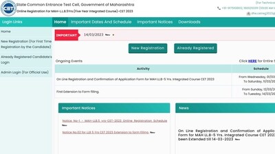 MAH LLB 5Yrs: Application process to end tomorrow at llb5cet2023.mahacet.org MAH LLB 5Yrs: Application process to end tomorrow at llb5cet2023.mahacet.org