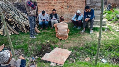 The Special Investigation Unit (SIU) of Jammu and Kashmir Police attached a house of a person allegedly involved in militant activities in Anantnag district. (PTI) The Special Investigation Unit (SIU) of Jammu and Kashmir Police attached a house of a person allegedly involved in militant activities in Anantnag district. (PTI)