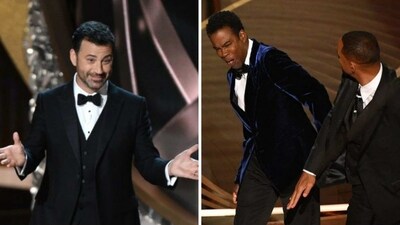 Oscars host Jimmy Kimmel didn't hold back with the slap jokes during his opening monologue. Oscars host Jimmy Kimmel didn't hold back with the slap jokes during his opening monologue.
