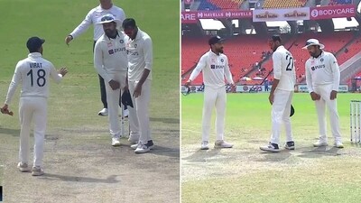 Virat Kohli put the captaincy hat back on for a while. (Screengrab)