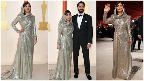 Malala Yousafzai and her husband, Asser Malik, at Oscars. (AP ) Malala Yousafzai and her husband, Asser Malik, at Oscars. (AP )