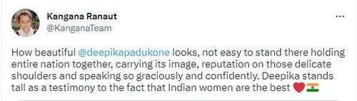 Kangana's tweet.