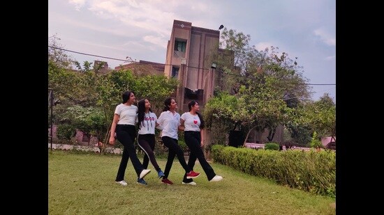 The foursome put on their dancing shoes after writing their semester examinations (HT Photo)