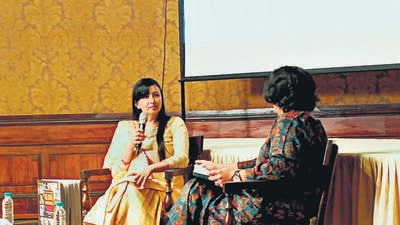 A large number of Sikhs were present but alas no one in the audience got to speak. However, the lack of audience participation was made up by the story narrated by DR Bhalla (left) about the making of the book through slides and in conversation with deputy editor, Live History India, Aparna Andhare (right). (HT Photo) A large number of Sikhs were present but alas no one in the audience got to speak. However, the lack of audience participation was made up by the story narrated by DR Bhalla (left) about the making of the book through slides and in conversation with deputy editor, Live History India, Aparna Andhare (right). (HT Photo)