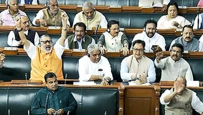 New Delhi, Mar 13 (ANI): Proceedings of Lok Sabha underway on the first day of the second phase of the Budget session of the Parliament, in New Delhi on Monday. (ANI Photo/Sansad TV) (ANI) New Delhi, Mar 13 (ANI): Proceedings of Lok Sabha underway on the first day of the second phase of the Budget session of the Parliament, in New Delhi on Monday. (ANI Photo/Sansad TV) (ANI)