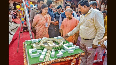 According to the state government, an amount of  ₹1,96,261 crore will be invested through 782 proposals to create 16.31 lakh job opportunities. Firozabad has received proposals worth  ₹14,874 crore that will generate 8.57 lakh jobs. (HT File)