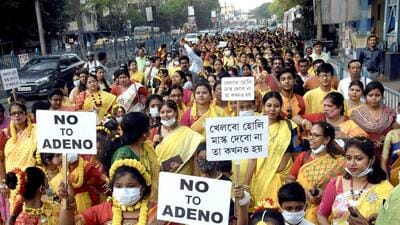 An awareness rally on adenovirus. (ANI) An awareness rally on adenovirus. (ANI)