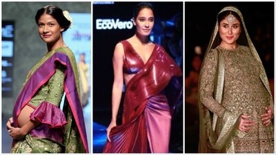 Pregnancy is a time when women are asked to rest more and stay indoors avoiding work. But these celebrities smashed stereotypes and walked the ramp during pregnancy with their baby bumps at full display. (Pinterest) Pregnancy is a time when women are asked to rest more and stay indoors avoiding work. But these celebrities smashed stereotypes and walked the ramp during pregnancy with their baby bumps at full display. (Pinterest)