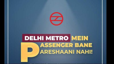 Delhi Metro prohibits passengers from making videos inside the train. (Twitter/@OfficialDMRC) Delhi Metro prohibits passengers from making videos inside the train. (Twitter/@OfficialDMRC)