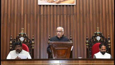 Governor S Abdul Nazir addressed the joint meeting of the state legislature on Tuesday. (HT) Governor S Abdul Nazir addressed the joint meeting of the state legislature on Tuesday. (HT)