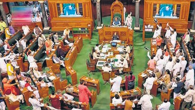 Lok Sabha proceedings underway on Tuesday. (PTI) Lok Sabha proceedings underway on Tuesday. (PTI)