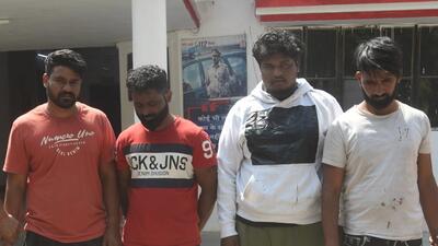 Officials said the four suspects are related to each other and hail from Chennai, Tamil Nadu. (HT Photo) Officials said the four suspects are related to each other and hail from Chennai, Tamil Nadu. (HT Photo)