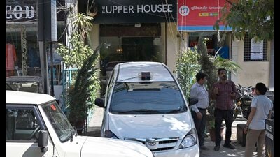 Raids on the properties of Vaid continued for the second day also. (( Photo by Gurpreet Singh/ Hindustan Times))