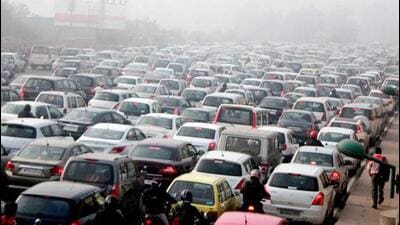 The pilot aims to gather data from around 100,000 vehicles to assess which vehicle types were more polluting. (PTI) The pilot aims to gather data from around 100,000 vehicles to assess which vehicle types were more polluting. (PTI)