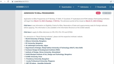 UCEED 2023 counselling registration process begins toady at uceed.iitb.ac.in UCEED 2023 counselling registration process begins toady at uceed.iitb.ac.in
