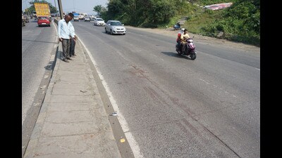 While Gavali was crossing the University Road at the Shimla Office chowk near Hardikar hospital, an overspeeding container rammed into him. (REPRESENTATIVE PIC) While Gavali was crossing the University Road at the Shimla Office chowk near Hardikar hospital, an overspeeding container rammed into him. (REPRESENTATIVE PIC)