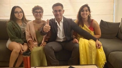Aamir Khan, Ira Khan and Kiran Rao sat down for a movie night during the lockdown in 2020. They all cheered for Zayn Marie Khan, daughter of Aamir's cousin Mansoor Khan, as she made her acting debut with Mrs Serial Killer. Aamir Khan, Ira Khan and Kiran Rao sat down for a movie night during the lockdown in 2020. They all cheered for Zayn Marie Khan, daughter of Aamir's cousin Mansoor Khan, as she made her acting debut with Mrs Serial Killer.