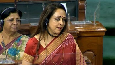 BJP MP and actor Hema Malini (ANI Photo/SansadTV) BJP MP and actor Hema Malini (ANI Photo/SansadTV)