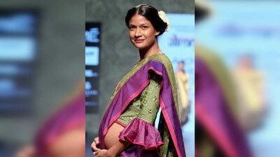 Carol Gracias: Indian supermodel Carol Gracias, in 2016 made headlines for walking the ramp flaunting her baby bump at the Lakme Fashion Week draped in a Gaurang saree. (Pinterest) Carol Gracias: Indian supermodel Carol Gracias, in 2016 made headlines for walking the ramp flaunting her baby bump at the Lakme Fashion Week draped in a Gaurang saree. (Pinterest)