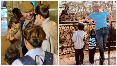 Kareena Kapoor has shared a new picture of Saif Ali Khan and their sons from Africa. Kareena Kapoor has shared a new picture of Saif Ali Khan and their sons from Africa.